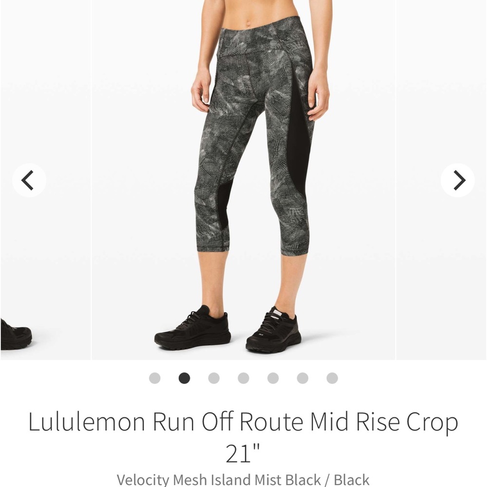 Lululemon 🍋 Run Off Route Mid Rise Crop 21” Size 12